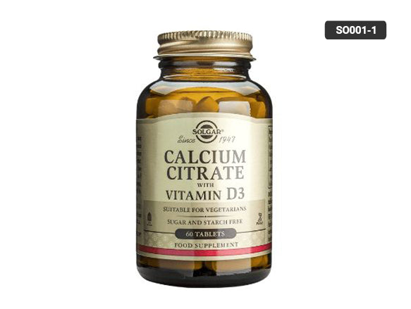 Solgar Calcium Citrate with Vitamin D3 60 Tablets – helps boost your bone health by including absorbed calcium and vitamin D3 for better use of calcium by the body.